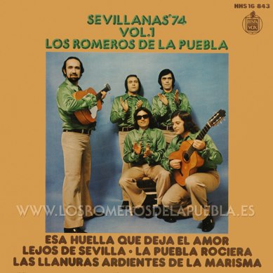 Single/EP del álbum Sevillanas '74 de Los Romeros de la Puebla, año 1974 