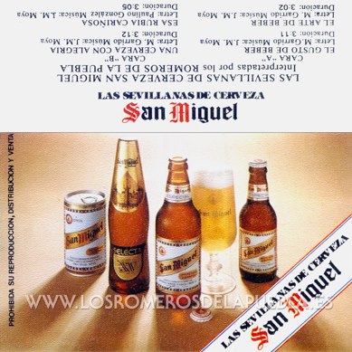 Single/EP del álbum Las Sevillanas de Cerveza San Miguel de Los Romeros de la Puebla, año 1981 