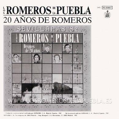 Single/EP del álbum Después de 20 años de Los Romeros de la Puebla, año 1987 