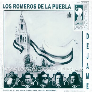 Single/EP del álbum Con amor a mi tierra de Los Romeros de la Puebla, año 1989 