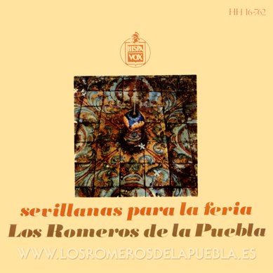 Single/EP del álbum Andalucía por Sevillanas de Los Romeros de la Puebla, año 1971 