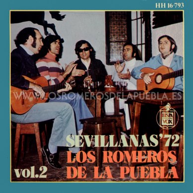 Single/EP del álbum Sevillanas '72 de Los Romeros de la Puebla, año 1972 
