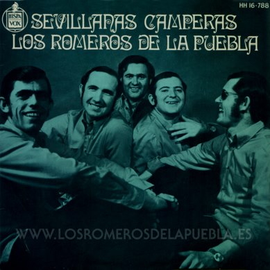 Single/EP del álbum Andalucía por Sevillanas de Los Romeros de la Puebla, año 1971 