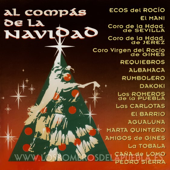 Portada del disco Al compás de la Navidad de Los Romeros de la Puebla. Año 1998