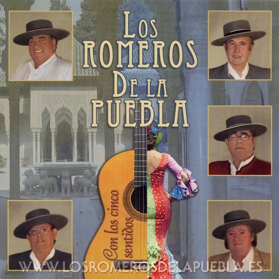 Portada del disco Con los cinco sentidos de Los Romeros de la Puebla. Año 2008