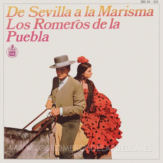 Portada del disco De Sevilla a la marisma de Los Romeros de la Puebla. Año 1969