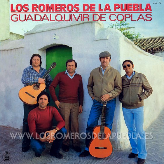 Portada del disco Guadalquivir de Coplas de Los Romeros de la Puebla. Año 1982