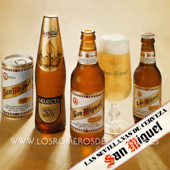 Portada del disco Las Sevillanas de Cerveza San Miguel de Los Romeros de la Puebla. Año 1981