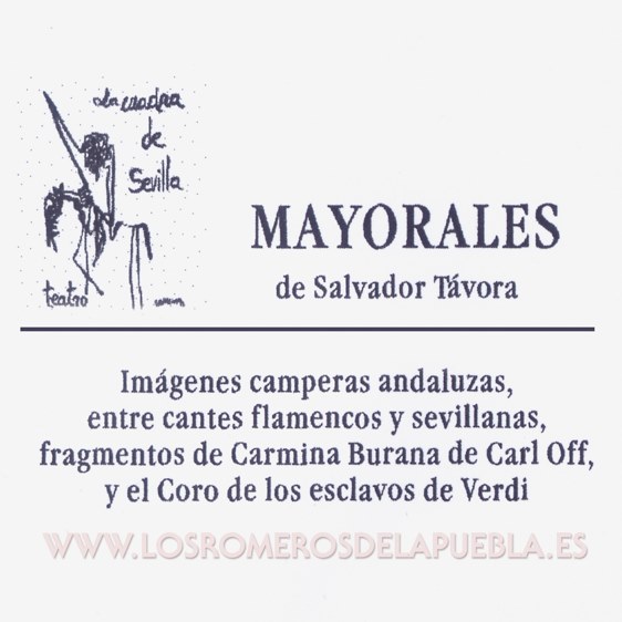 Portada del disco Mayorales de Salvador Távora de Los Romeros de la Puebla. Año 2004