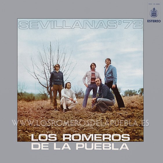 Portada del disco Sevillanas '72 de Los Romeros de la Puebla. Año 1972