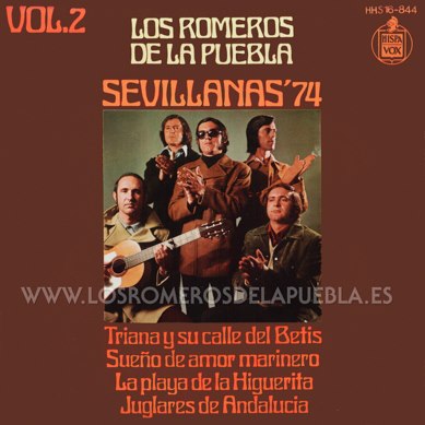 Single/EP del álbum Sevillanas '74 de Los Romeros de la Puebla, año 1974 