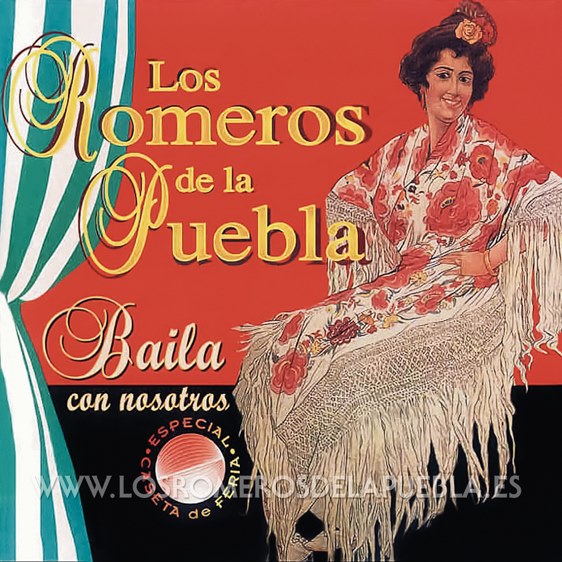 Portada del disco Baila con nosotros de Los Romeros de la Puebla. Año 1999