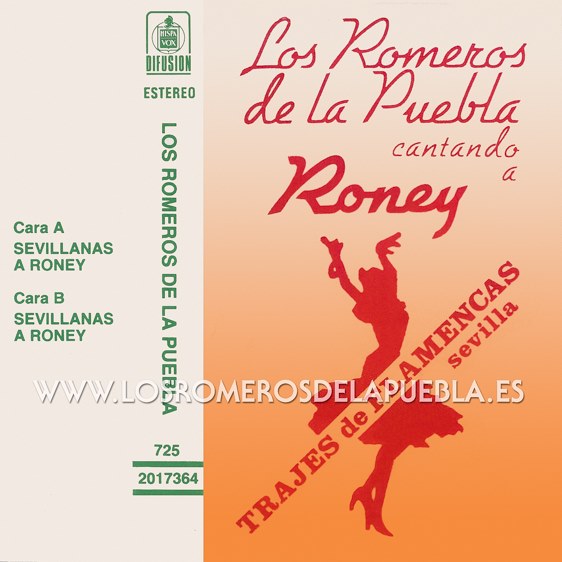 Portada del disco Cantando a Roney de Los Romeros de la Puebla. Año 1987