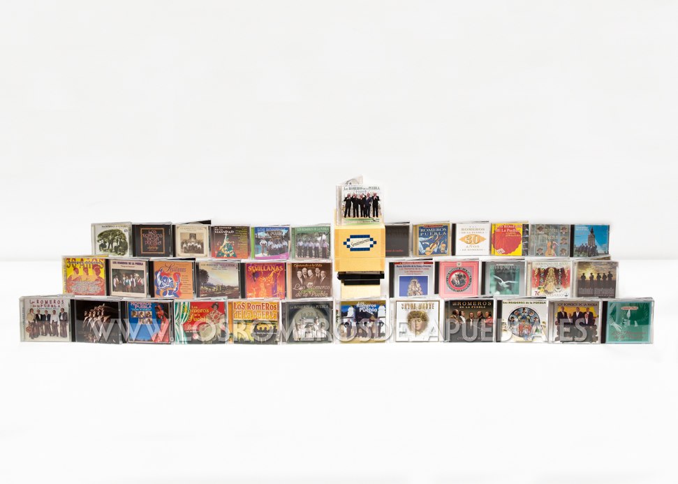 La colección de CD de Los Romeros de la Puebla.