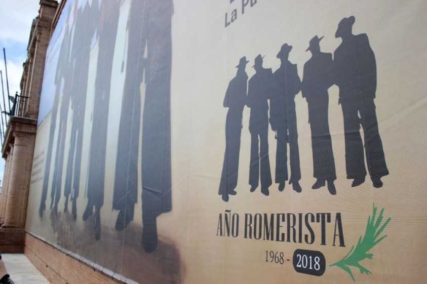 Detalle del cartel  Año Romerista del ayuntamiento de la Puebla del Río (Sevilla)